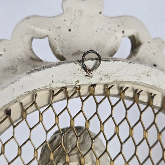 VTG Universal Statuary Co 1958 Chalkware Victorian Man Proposing Wall Hanging - Picture 10 of 11